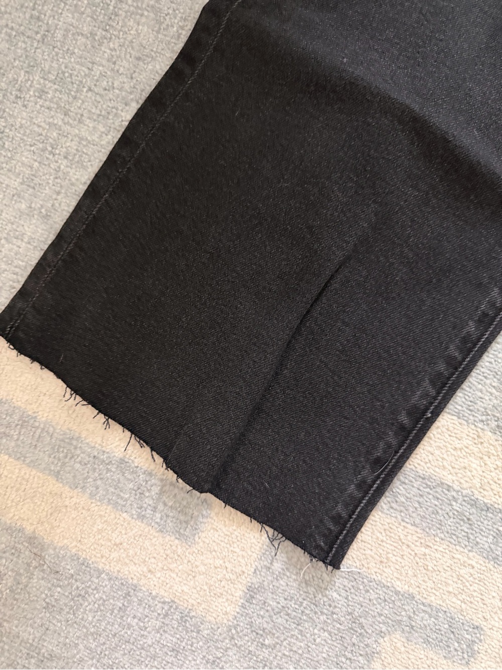 LOFT Rivete Fresh Cut High Rise Wide Leg Jeans in Noir Wash - Picture 5 of 10